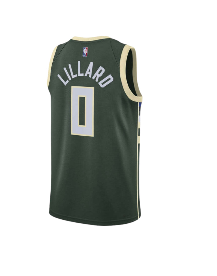 Damian Lillard Milwaukee Bucks Nike Icon Edition NBA Jersey-Adult