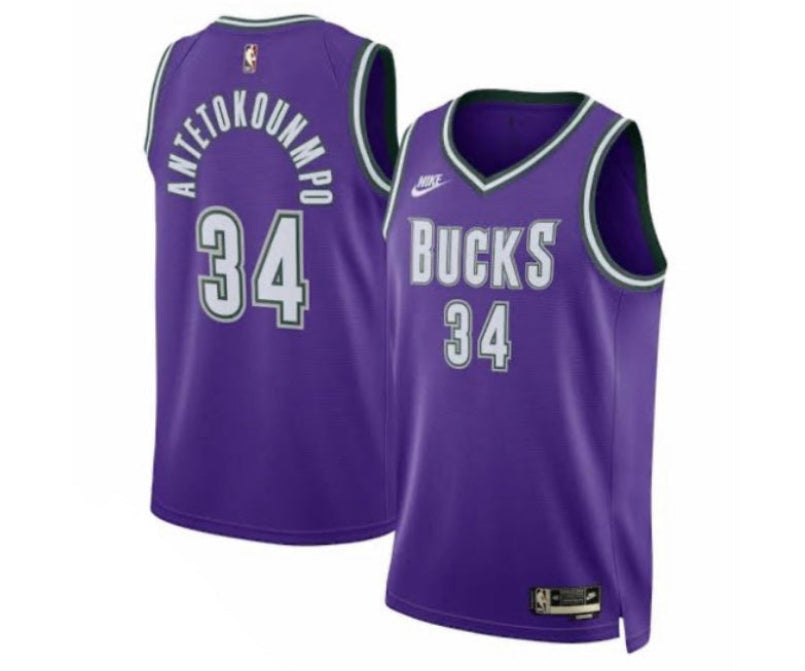 Gianni's Antetokounmpo Milwaukee Bucks Nike Classic Edition NBA Jersey-YOUTH