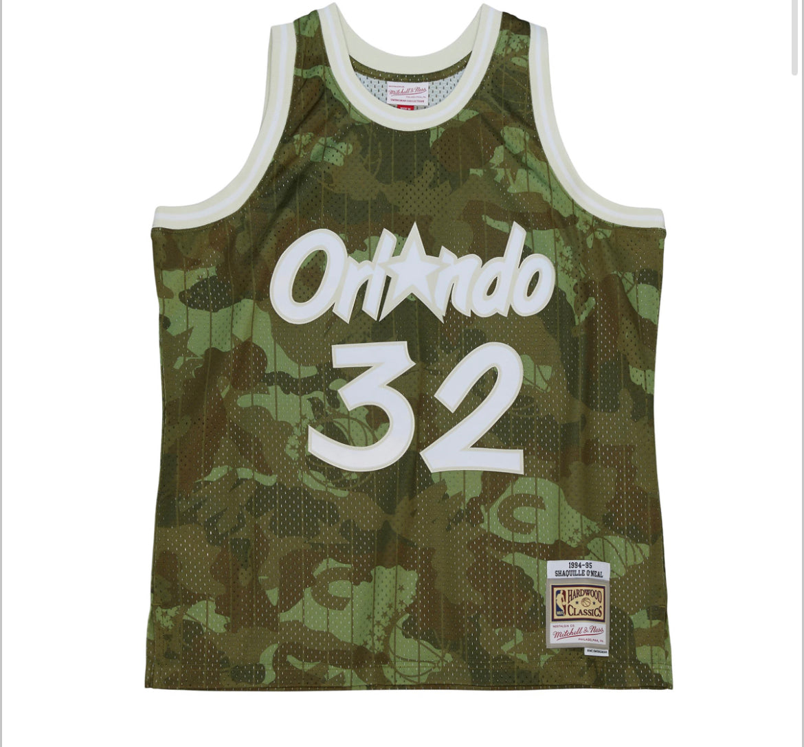 Orlando Magic Shaquille O'Neal Mitchell & Ness NBA Ghost Camo Authentic Jersey-Adult